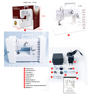 VOF Nouvelle Machine à Coudre 59 Points Surjeteuse Portable Robuste avec Pied Entraîneur, Modèle FHSM-705, Préférée des Ménagères