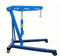 Grue de levage mobile pliable 3 tonnes pour moteur, grue d'atelier, palan, cadre d'équilibrage moteur, support de véhicule, outil de réparation de moteur automobile
