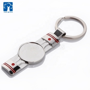 畅销定制金属钥匙扣升华空白钥匙扣矩形汽车汽车号牌金银黑色钥匙扣 - Product Image 3