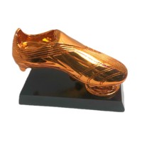 Trophée de chaussure d'or, ornement de récompense de figurine Statue commémorative moulée en 3D pour la décoration de bureau de compétition