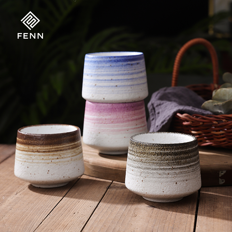 Best selling Japanese & Korean Style optional color Hand Painted Ceramic Sake Cup