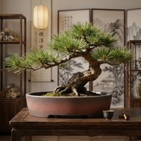 Pot Bonsai Yixing Buatan Klasik Tradisional Rustic Minimalis Oval Kecil dari Tanah Liat Ungu Galvanis untuk Tanaman Sukulen di Rumah.