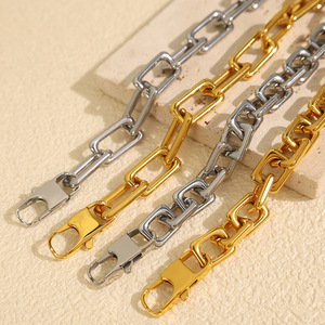 Fashion Chain <b>Bracelet</b> <b>Set</b> Zinc Alloy 18k Gold Plated Unisex Jewelry - Product Image 1