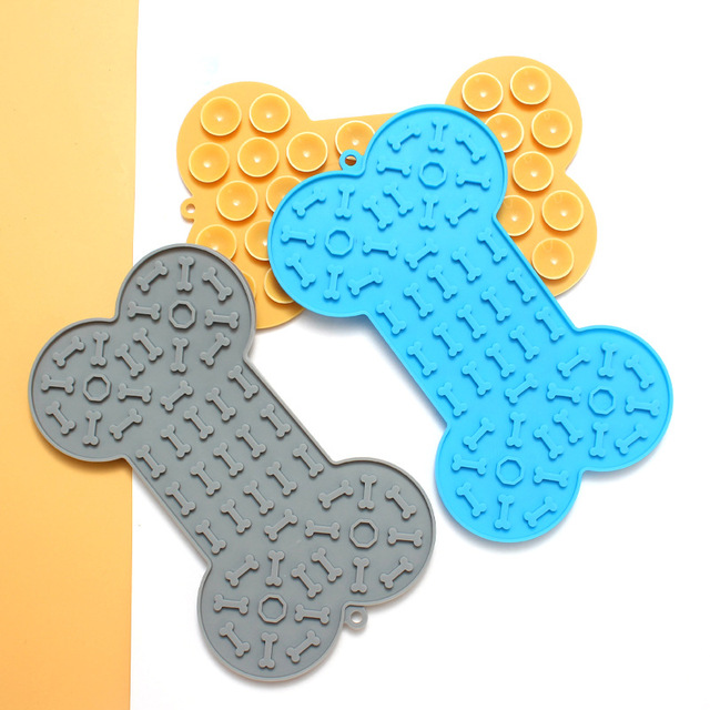 Non-slip Bone-shaped Silicone Cat Dog Pet Dog Lick Mat