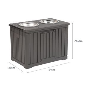 2'si 1 Arada Evcil Hayvan Mama Saklama ve Besleme Sistemi - Büyük Kapasiteli Köpek Maması Dağıtıcısı ve Kase - Product Image 5