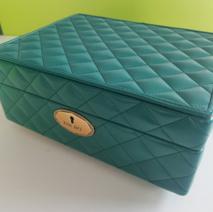 กล่องใส่เครื่องประดับแฟชั่นสีเขียว ทำจากหนัง PU สำหรับเดินทาง - Product Image 3