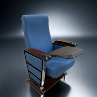 Sièges de gradin de l'auditorium sièges de salle de cinéma chaise de conférence pliante en tissu en aluminium inclinable chaises de dossier universitaire
