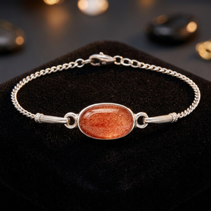 925 Sterling Silver Oval Stone Chain Bracelet Bezel <b>Set</b> Link <b>Bangle</b> for Women Gift Party Jewelry - Product Image 3