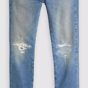 Jeans de mezclilla a la moda para hombre, de alta calidad, cómodos para uso diario, con impresión de logotipo personalizado. - Product Image 4