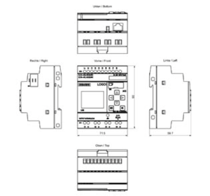 Módulo PLC Siemens LOGO Basic 6ED1052-1CC08-0BA2, 24V, 8 E/S, Memoria Flash, Controlador de Automatización Original Alemán - Product Image 6