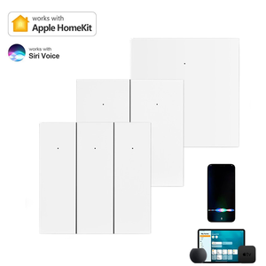 Interrupteur intelligent WiFi Apple HomeKit EU UK, interrupteur mural intelligent, interrupteur neutre, compatible avec <span class=keywords><strong>Home</strong></span> Assistant, Homekit, commande vocale Siri - Product Image 1