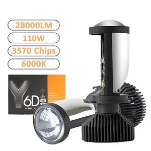 Faros LED para Auto Y6D Y7D Y8, 12V, Nuevo, Súper Brillante, H4 6000K, Luz Alta/Baja, Lente Proyector Ojo de Pez - Product Image 2