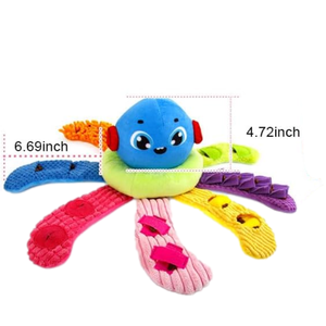 High Quality Animal Design Pet <strong>Toy</strong> Soft Plush Hidden Food Colorful Marine Animal <strong>Octopus</strong> <strong>Dog</strong> Chew <strong>Toy</strong> with Squeaky - Product Image 3