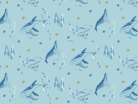Tissu en polyester PVC à motif de baleine, impression par transfert thermique, imperméable, pour glacières et bâches