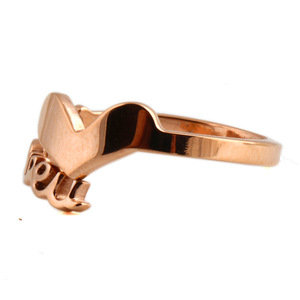 Heart Shape Love Letter Hollow Rose Gold 304 Stainless Steel <b>Ring</b> For Women <b>Openable</b> Pinky <b>Ring</b> - Product Image 5