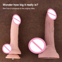 Hismith Dildo en silicone double densité de 9 pouces, détails veineux réalistes, forme réaliste, Kliclok amovible, M 6,7 pouces, insertable, vente en gros OEM
