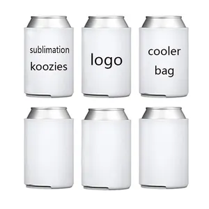 Sublimation Blanks Can Coolers Foam Collapsible Neoprene Insulated Can Sleeves For Cola Beer Bottles Bulk Customizable Logo DIY