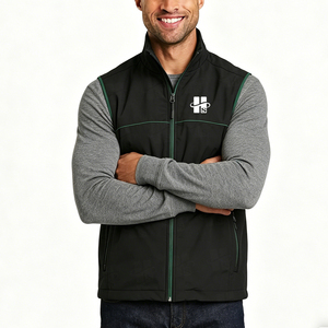 Débardeur zippé sans manches de haute qualité pour hommes, avec poche zippée, personnalisable avec logo brodé – Vente en gros - Product Image 2
