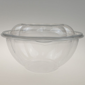 Wholesale 24 Oz 32 Oz New Eco Friendly Disposable Clear Salad Bowl Fresh Fruit Salad Bowls Pet with Lid Set