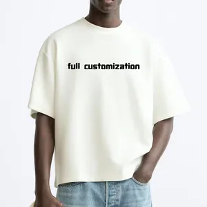 Custom Men's Tshirts Boxy Oversized Heavyweight Blank Drop Shoulder T Shirts 100% Cotton Streetwear High Quality T-shirt For Men