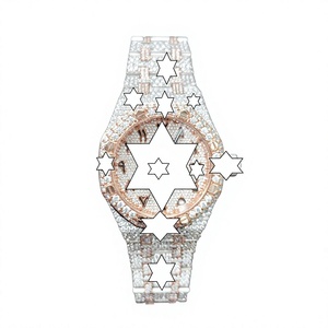 Reloj Mecánico de Lujo para Hombre, Estilo Antiguo, con Moissanita, VVS, Analógico, de Acero Inoxidable, Cristal, Proveedor Directo de India, NYC DIAMOND EMPIRE - Product Image 1