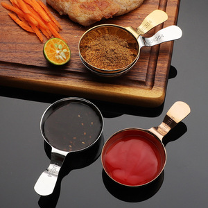 Bol à sauce en acier inoxydable 304 avec poignée, mini bol à condiments doré, ramequin pour barbecue, restaurant, service de sauce tomate - Product Image 2