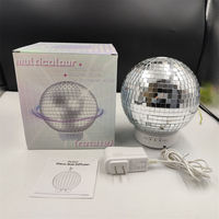Diffuseur d'arômes en verre 3D rotatif anti-fuite d'eau, diffuseur d'aromathérapie, humidificateur, diffuseur d'arômes pour la pièce, boule disco avec lumière