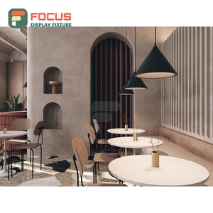 ชั้นวางสินค้ากาแฟดีไซน์สร้างสรรค์ ฐานไม้ สำหรับจัดแสดงฝาครอบแก้วและเมล็ดกาแฟ - Product Image 1