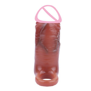 FAAK Ultra-Soft Penis Enlarger für Paare Cock Enlarger Sexspielzeug für Männer Wieder verwendbare Penis ärmel Soft Extender Dildo Kondome - Product Image 2