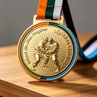 Médailles de Taekwondo personnalisées en métal gravé en 3D, pour le karaté, la lutte, le WUKF, le judo, le jiu-jitsu, les sports de combat, en or, argent et bronze.