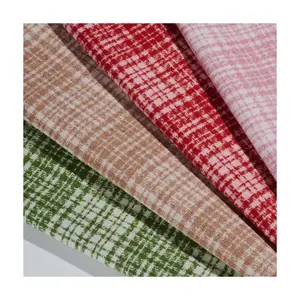 Plaid Double-Sided 50 Wool 50 Other Blend Weave Wool Fabric For Coat