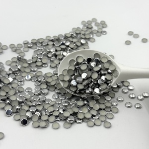Алюминиевые круглые стразы с плоским дном 6 мм, термоклеевые, экологичные, без никеля, оптом - Product Image 4