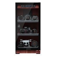 EIRMAI Boîte électronique étanche à l'humidité de style grain de bois Armoire sèche Appareil photo reflex Objectif Timbre Photographie Armoire de déshumidification