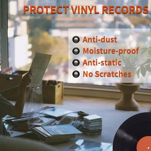 Pochettes pour disques vinyles en vinyle épais transparent de 12 pouces avec logo personnalisé - Product Image 5