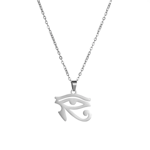 Collares <span class=keywords><strong>Amuleto</strong></span> <span class=keywords><strong>de</strong></span> Acero Inoxidable Vintage con el Santo <span class=keywords><strong>Ojo</strong></span> <span class=keywords><strong>de</strong></span> <span class=keywords><strong>Horus</strong></span> del Antiguo Egipto para Mujeres y Hombres, Joyería con Dije en Color Oro y Acero - Product Image 5