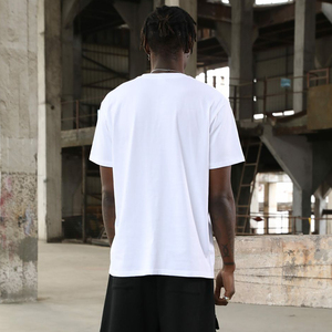 Unisex 210 Gsm Combed 100% Cotton T-shirt Plain Blank Black White Basic <b>Tshirt</b> OEM logo Custom t Shirt - Product Image 3