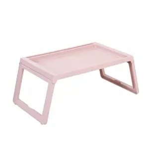 Mesa de cama de plástico ajustable portátil, bandeja de escritorio para regazo, para niños, adultos, estudio