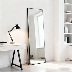 Wholesales Frame <b>Floor</b> <b>Mirror</b> True Image Durable square Room <b>Mirror</b> Metal <b>Floor</b> <b>Mirror</b> <b>Stand</b> Indoor Bathroom Living Room <b>Mirror</b> - Product Image 1
