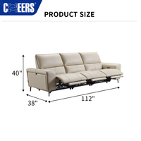 MANWAH CHEERS Luxus moderne Schnitts ofa Wohnzimmer Sofas Komfortable 3-Sitzer Leder Liege Sofa Set Möbel