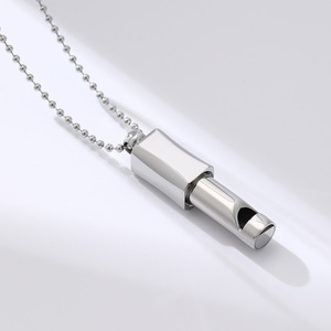Joyería magnética de acero inoxidable a la moda, accesorios deportivos, puede sonar Herz, silbato magnético, succión, respiración, alivia el collar - Product Image 4