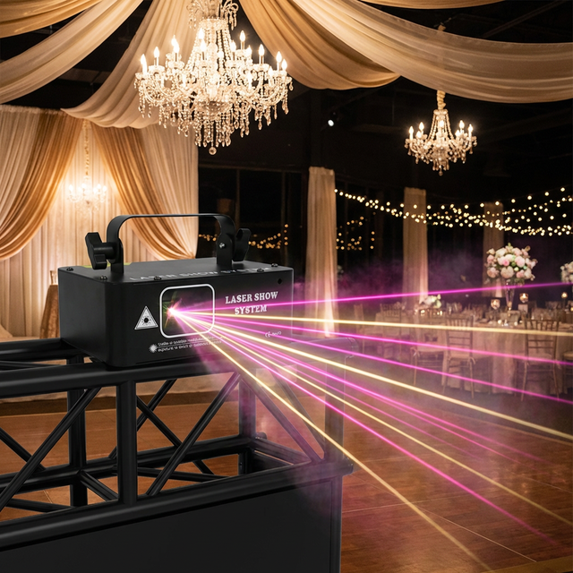 RGB Full-color 3D Animation Laser Projector 1W Wedding Stage Laser DJ Disco Party Performance