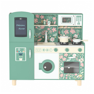 <span class=keywords><strong>Cuisine</strong></span> <span class=keywords><strong>en</strong></span> <span class=keywords><strong>bois</strong></span> électronique écologique pour enfants d'âge préscolaire avec tableau magnétique W10C790 - Product Image 1