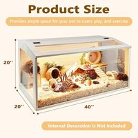 SDHC008 Villa pour animaux de compagnie de luxe moderne en bois, taille moyenne, écologique, avec fermeture à bouton, cage d'élevage à température constante pour hamster