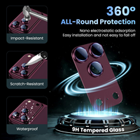 Protection d'objectif d'appareil photo en métal pour iPhone 17 Pro 18 Pro Max, cadre métallique avec couvercle en verre, forte adsorption, résistant aux chocs