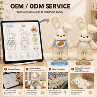 Bonne Nuit, Lapinou en Peluche : Services OEM/ODM, Jouets Doux et Cuddly Personnalisés, Mascotte, Cadeaux de Fêtes pour Enfants
