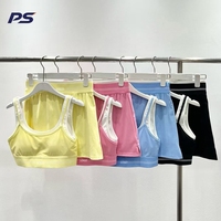Ensemble 2 pièces personnalisé pour femme : Veste de sport unie taille haute, jupe courte et bandeau pour la gym et l'entraînement