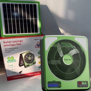 Ventilador Solar Plegable Portátil de 16 Pulgadas, Recargable, para Camping, con 5 Aspas, Batería de Litio de 15W y 16000mAh, Luces Antimosquitos - Product Image 6