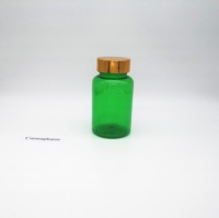 Bouteille de 150ml de médicaments, en plastique pet vert, conteneur d'emballage de pilules européennes