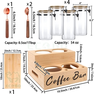 Soporte de botella de bambú Secado por goteo y estante de almacenamiento Organizador Encimera Ahorro de espacio de madera Sostenible Respetuoso con el medio ambiente - Product Image 6