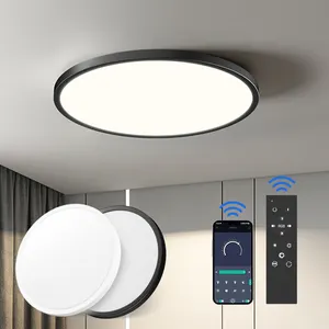 Innenebeleuchtung ultradünner Zifferblatt-Schalter 3000k/4000k/6000k Rund-LED-Deckenlichter befestigt im Schlafzimmer Wohnzimmer Led-Deckenlampe